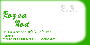 rozsa mod business card